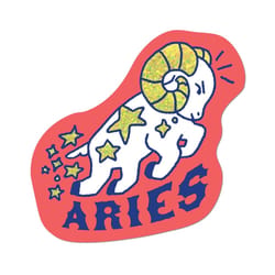 Apply Stickers Astrology, Zodiac, Aries Sticker Red, Blue 1 pc