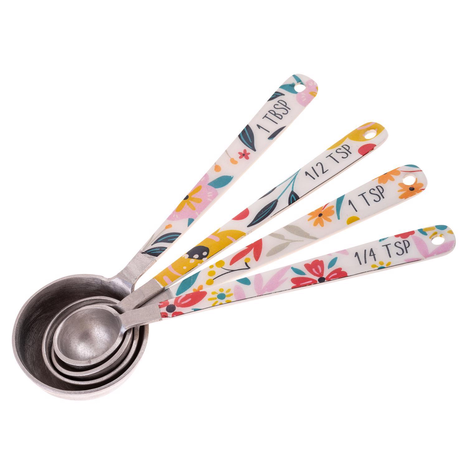Karma Stainless Steel Multicolored Measuring Spoon Set