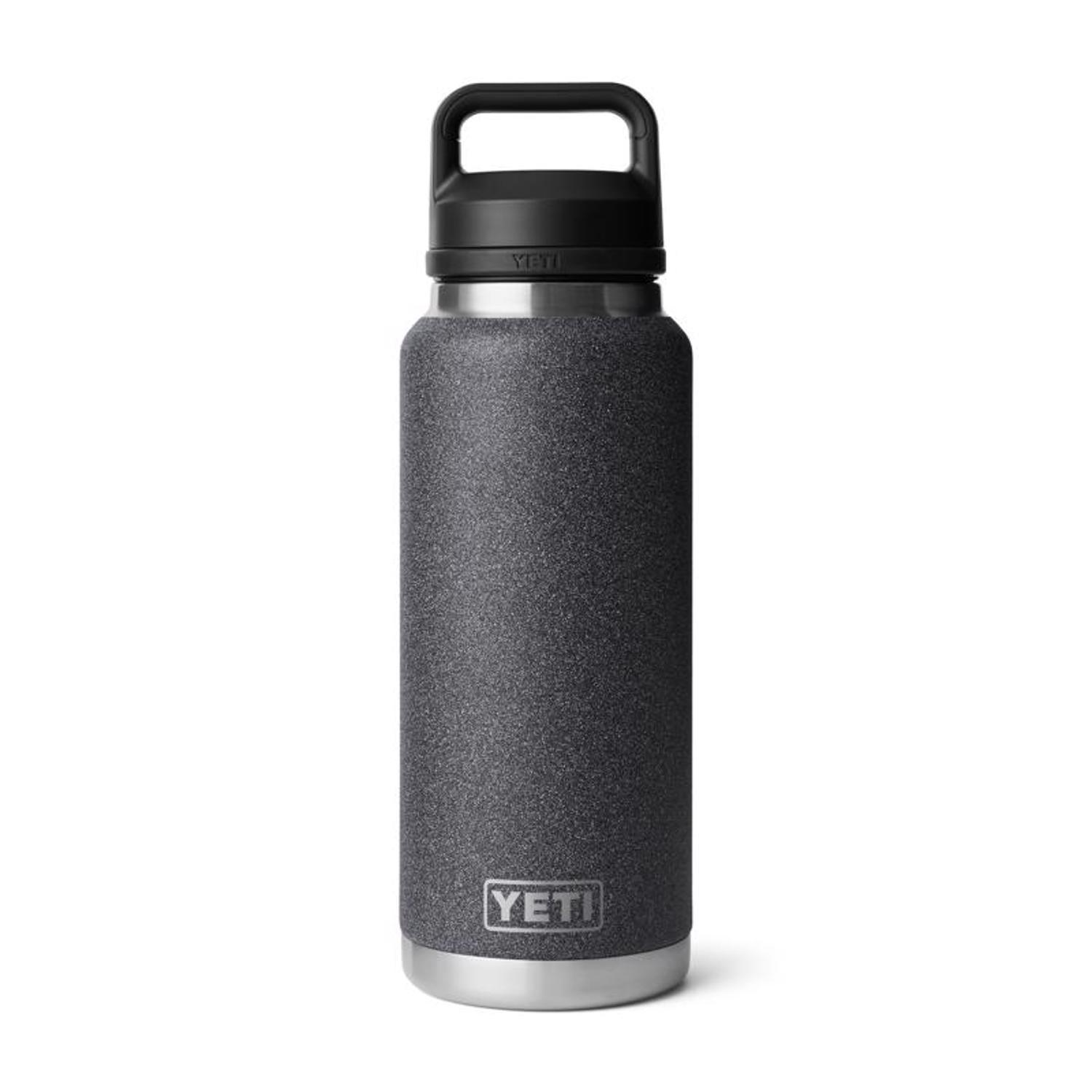 YETI Rambler 36 oz Black Stone BPA Free Bottle with Chug Cap Mfr