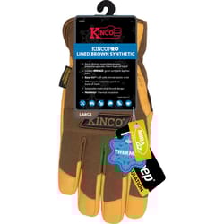 Kinco Men's Outdoor Driver Work Gloves Brown L 1 pair