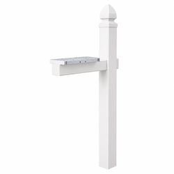 Architectural Mailboxes Whitley 57 in. White Plastic Mailbox Post