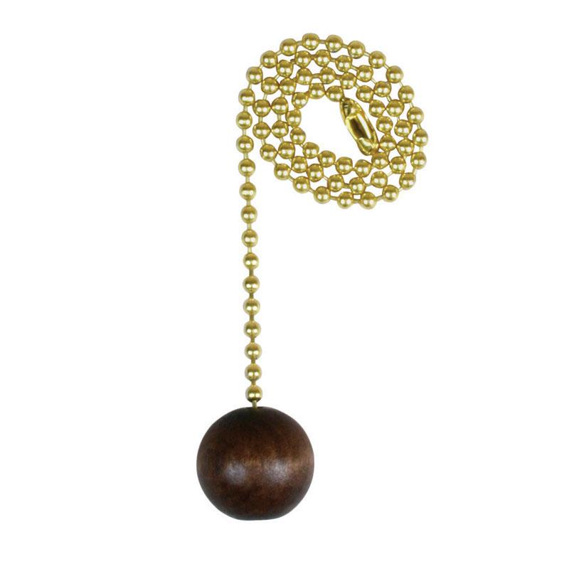 Chain Pull W/Walnut Ball 12In 60312