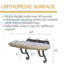 K&H Pet Prodcuts White Self Warming Pet Bed 15 in. H X 14 in. W X 24 in. L