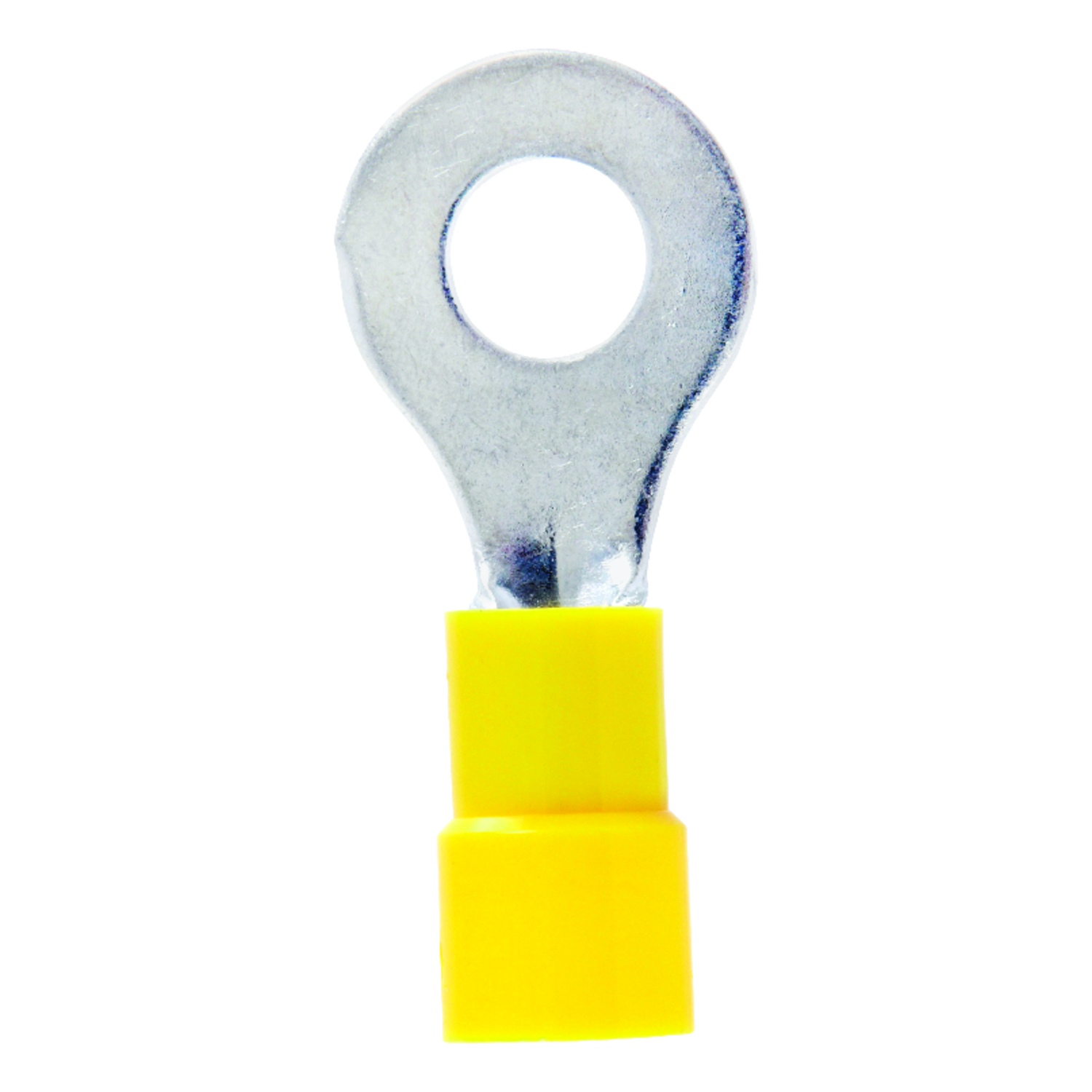 Ring Terminal, 12 to 10 AWG Wire, 1/4 in Stud, Vinyl Insulation, Copper Contact