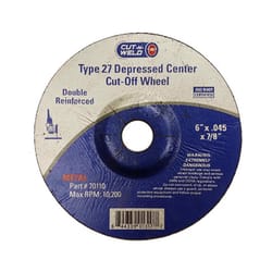 Spring Creek Products Cut-N-Weld 6 in. D X 7/8 in. X 0.45 in. thick Double Reinforced Metal Cut-Off