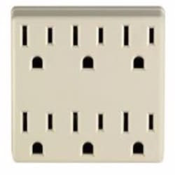 Leviton Polarized 6 outlets Outlet Adapter 1 pk