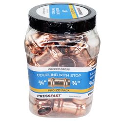 Pressfast 3/4 in. Press each Press each Copper Coupling with Stop 20 pk