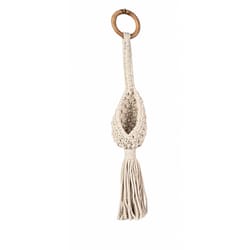 Meesh Drops Natural Macrame 17 in. H Mini Pouch Plant Hanger 1 pk