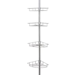Zenna Home 97 in. H X 11.5 in. W X 8 in. L 4-Shelf Corner Shower Caddy