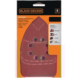 Black+Decker Mega Mouse 6 in. L X 4 in. W 80 Grit Aluminum Oxide Sandpaper 5 pk