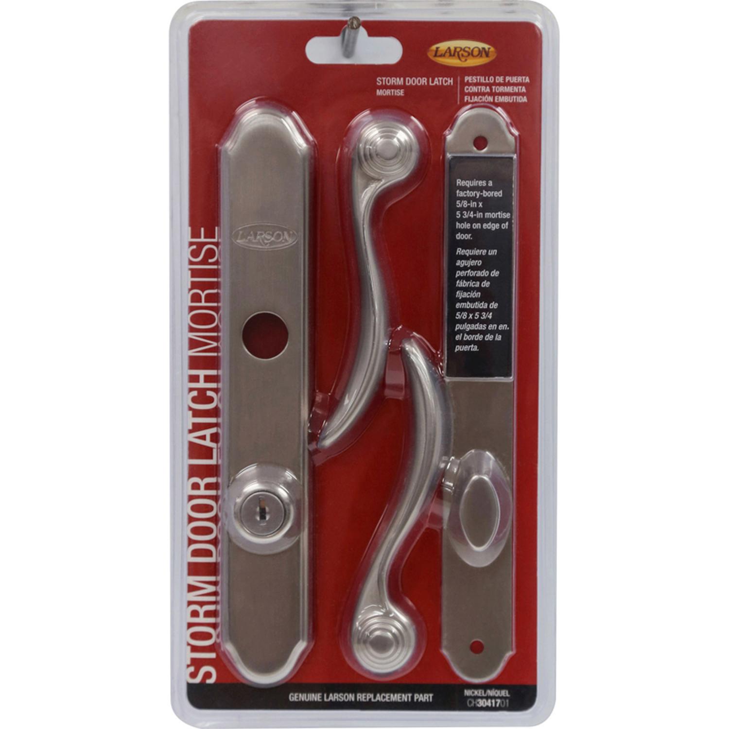 Larson Brush Nickel Silver Zinc Mortise Latch 1 pk Mfr# CH3041701