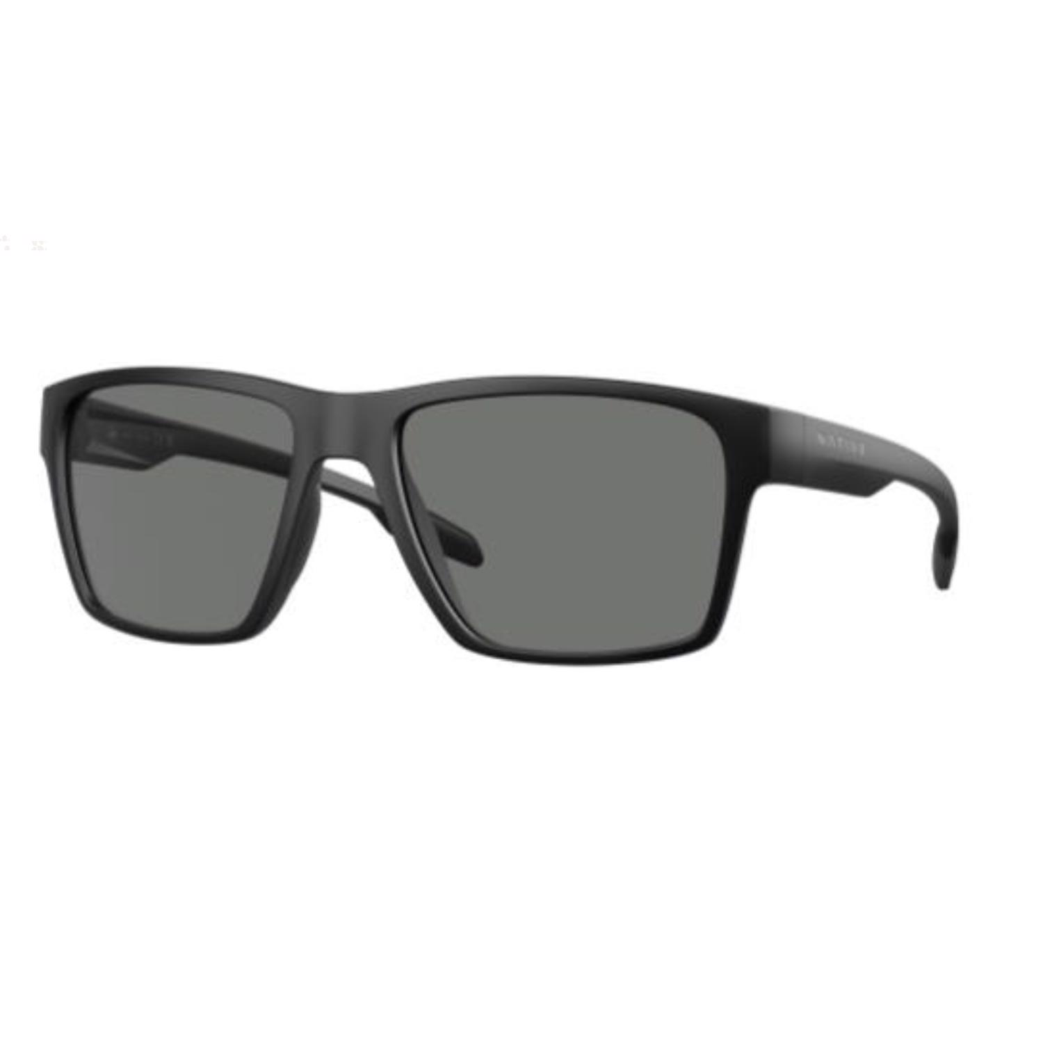 Native Breck Sunglasses Unisex Matte Black Frame Gray Lens Polarized Blue Light Blocking
