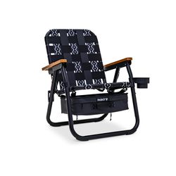 PARKIT Voyager 1-Position Black Camping Backpack Chair