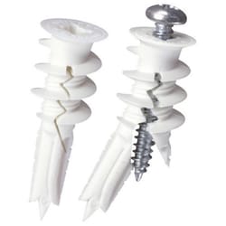 E-Z Ancor 1/4 in. D X 1-1/2 in. L Nylon Phillips Head Drywall Anchors 50 pk