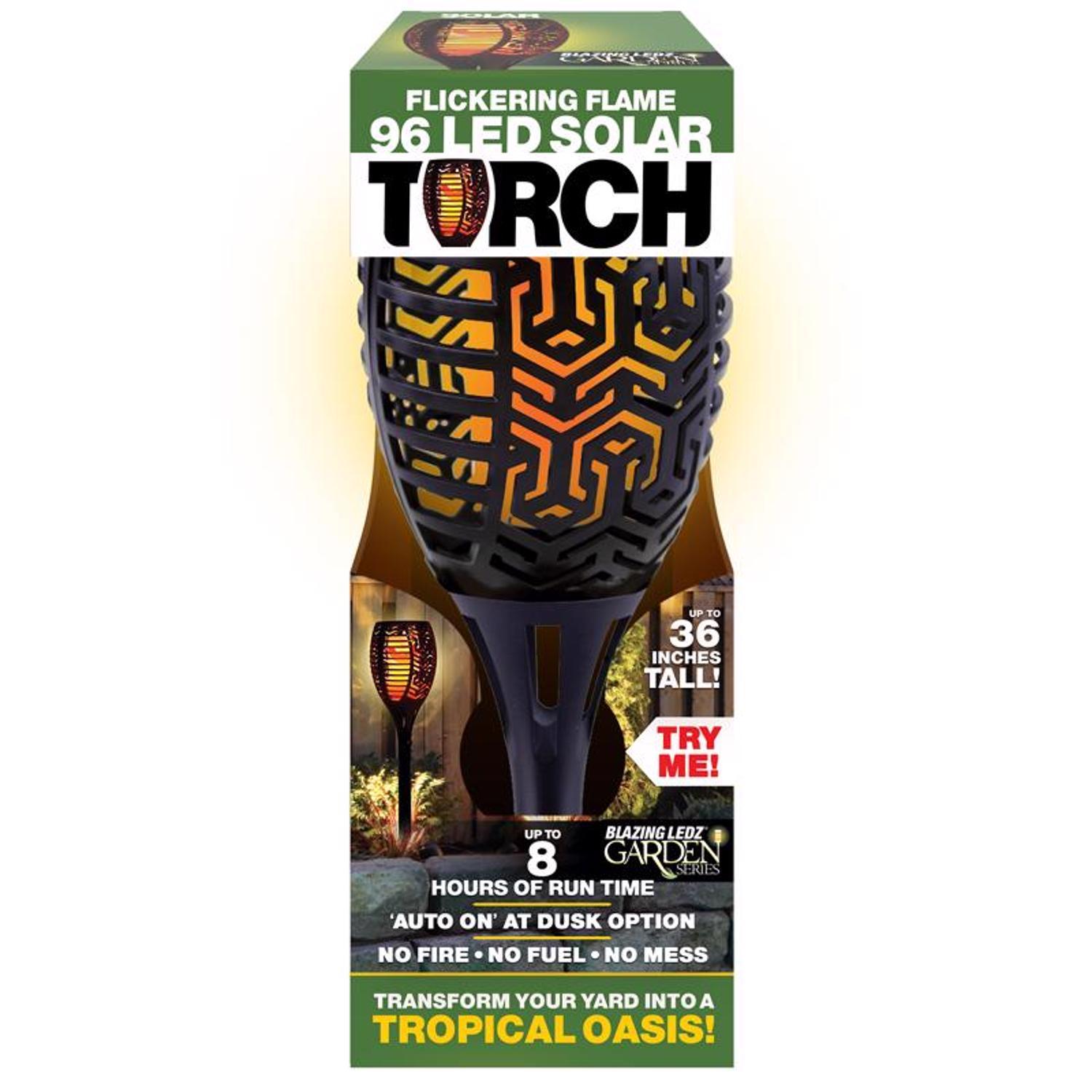 Shawshank LEDz Black Ceramic 12-36 in. Round Garden Torch 1 pc Mfr