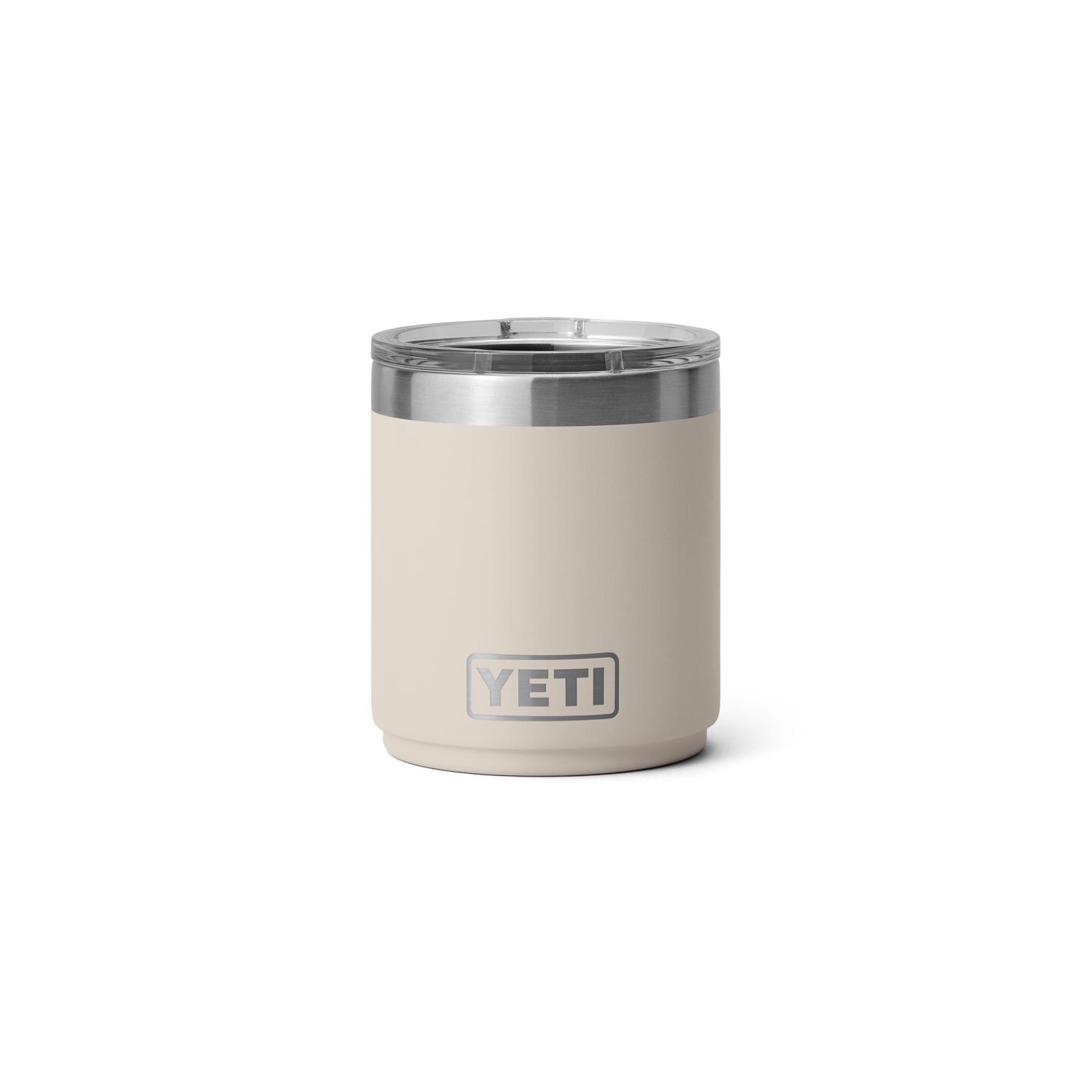 YETI Rambler 10 oz Cape Taupe BPA Free Ceramic Lined Stackable Lowball Tumbler with MagSlider Lid