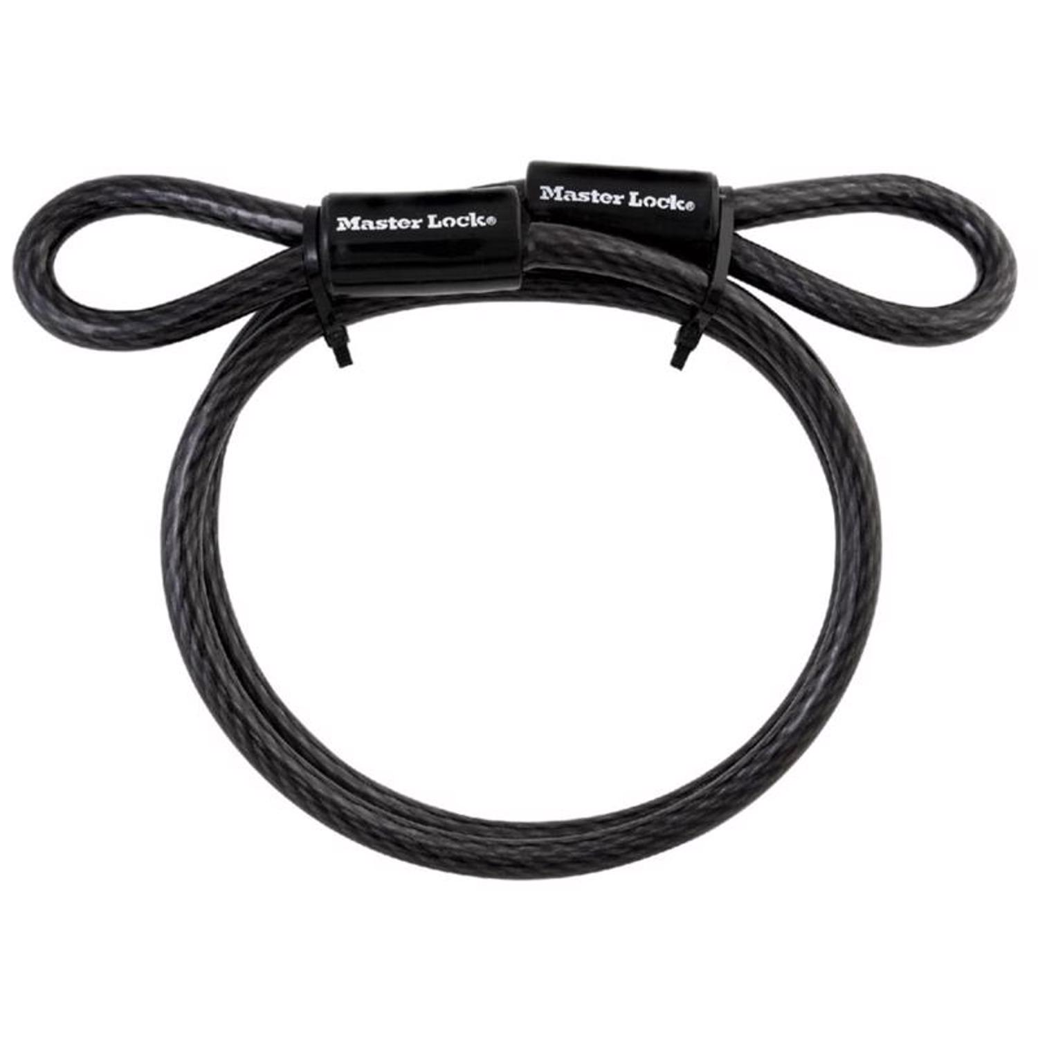 Master Lock Locking Cable 3/8 x 48in Vinyl Coated Looped End - 85DPF