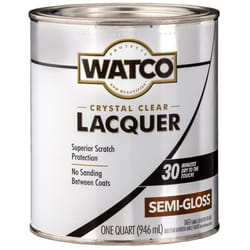 WATCO Semi-Gloss Clear Oil-Based Alkyd Wood Finish Lacquer 1 qt