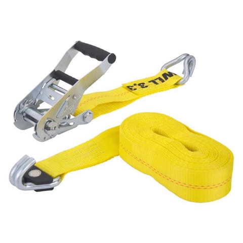 Keeper 2 in. W X 27 ft. L Yellow Ratchet Tie Down Strap 3333 lb 1