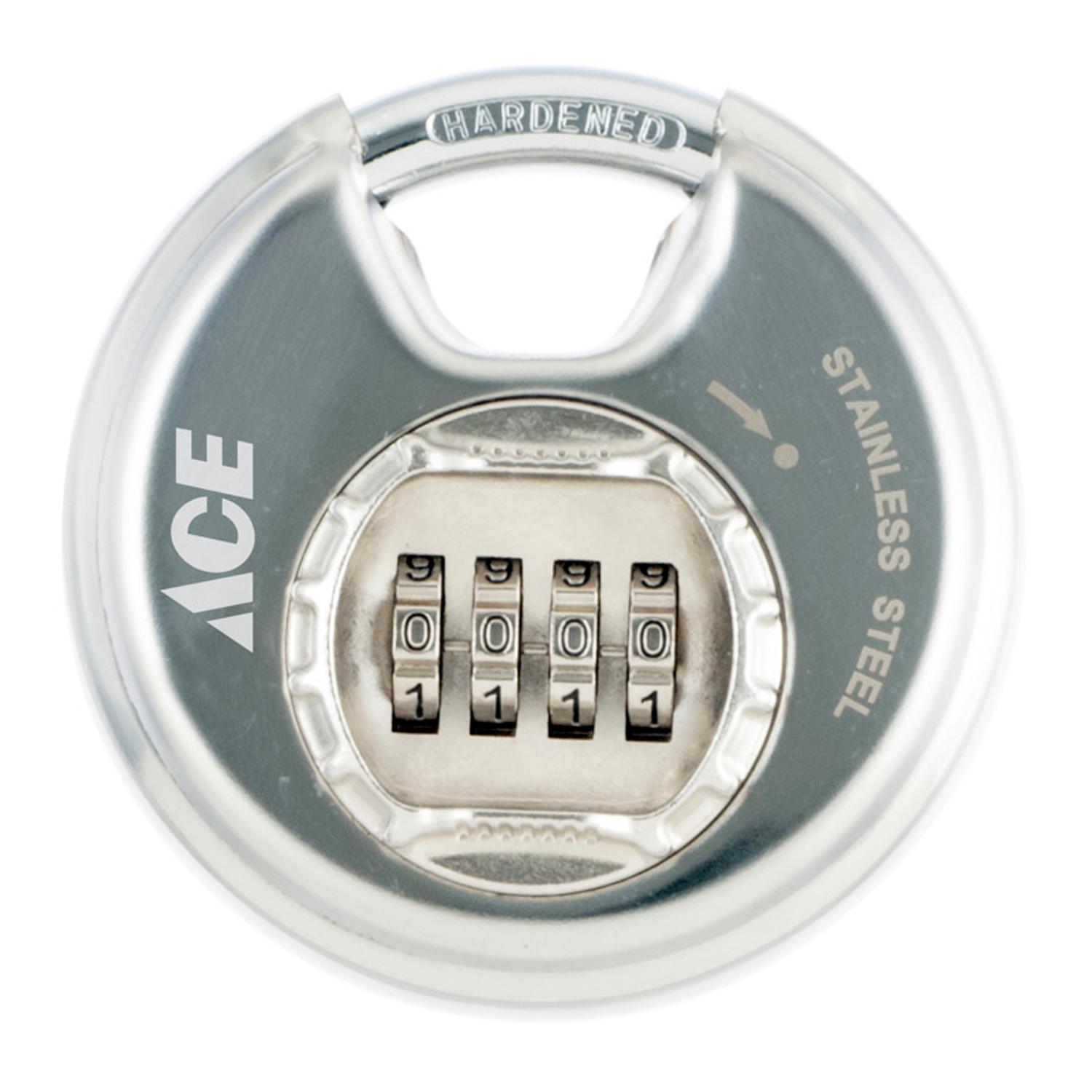 Ace 3.18 in. H X 3.25 in. W Stainless Steel Pin Cylinder Disk