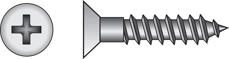 HILLMAN No. 9 X 1-1/4 in. L Phillips Coarse Wood Screws 1 pk