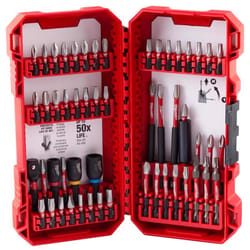 Milwaukee Shockwave Assorted Drill and Driver Bit Set Alloy Steel 54 pc