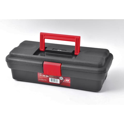 Ace 12 in. One Latch Tool Box Black/Red Mfr# ACEN320104 - Ace Hardware