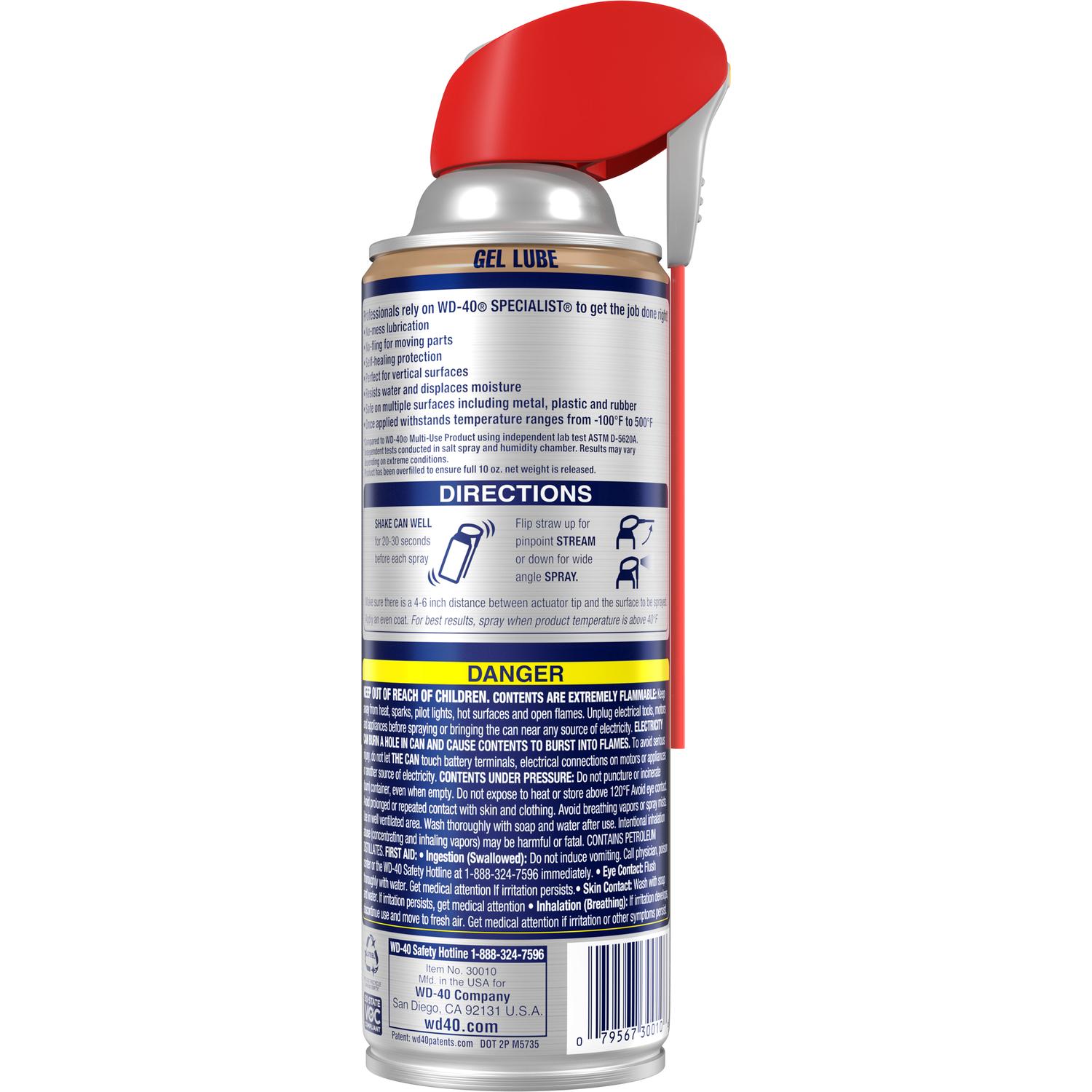 WD-40 Specialist Gel Lubricant Spray 10 oz 1 pk Mfr# 300103