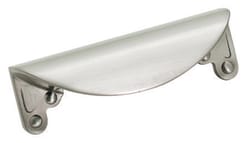 Amerock Transitional Cup Cabinet Cup Pull 3 in. Satin Nickel Silver 1 pk