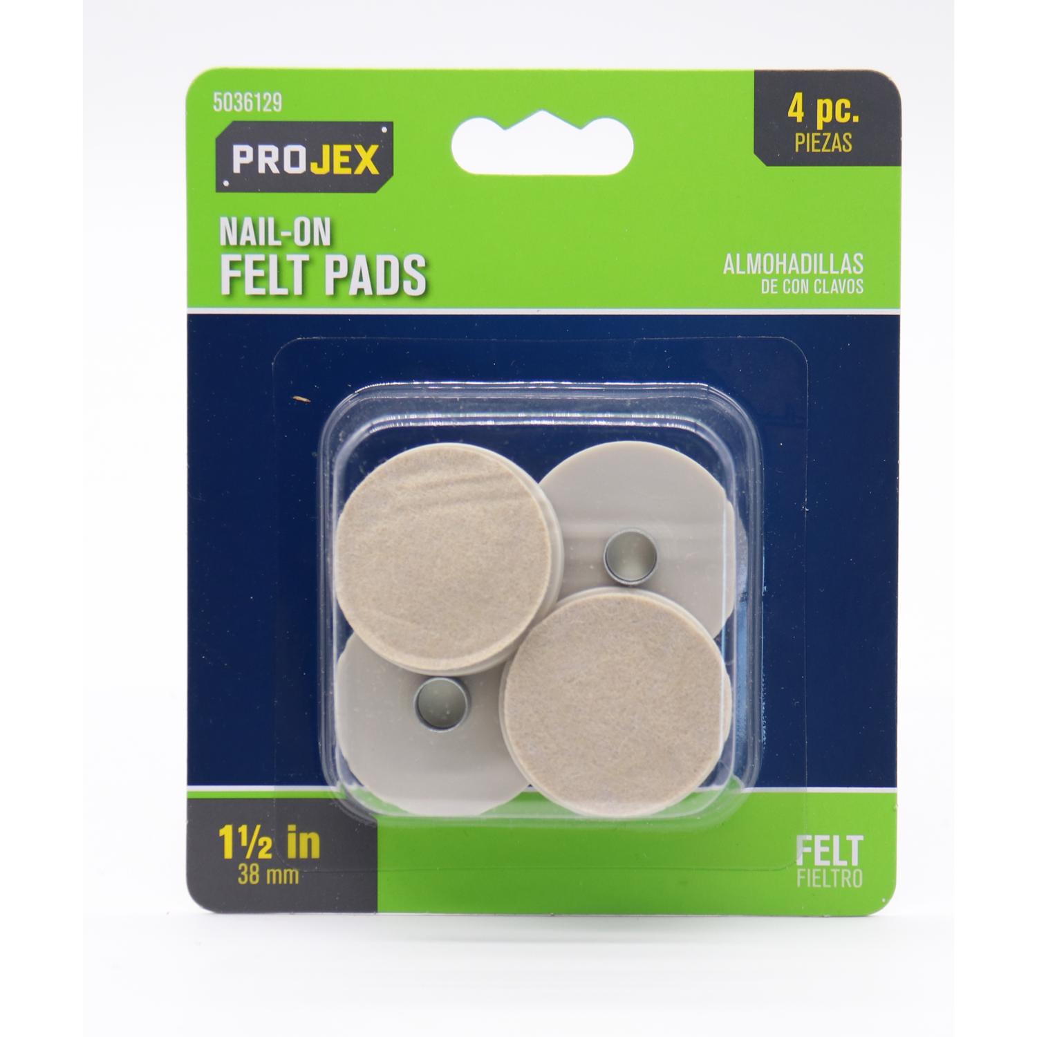 5036129 0.88 x 1.5 in. Felt Protective Round Pad - Brown - Pack of 8