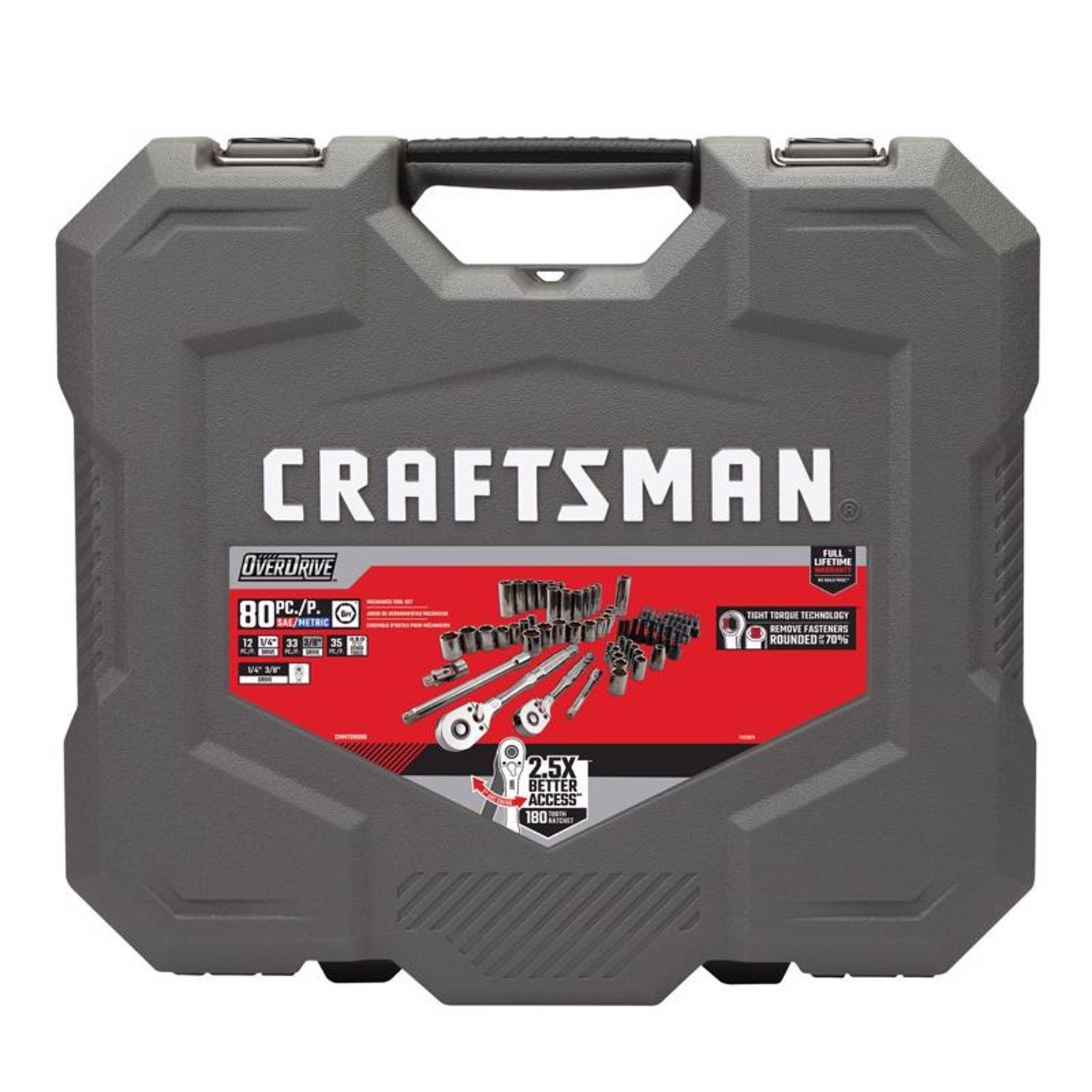 Craftsman OVERDRIVE 1/4 and 3/8 in. drive Metric/SAE 6 Point