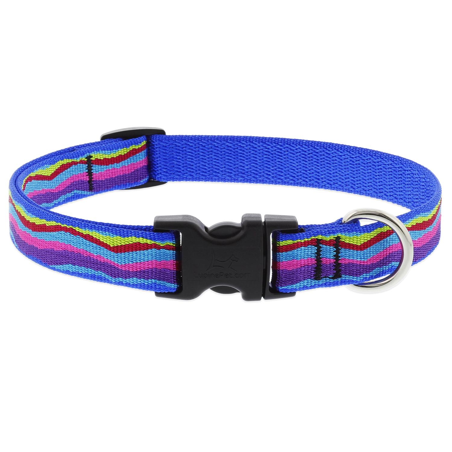 Photos - Leash LupinePet Original Designs Multicolored Ripple Creek Nylon Dog Adjustable Collar 68802