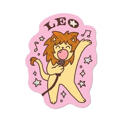 Apply Stickers Astrology, Zodiac, Leo Sticker Pink, Brown, Gold 1 pc