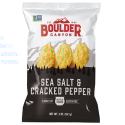 Boulder Canyon Sea Salt & Cracked Pepper Chips 2 oz Bagged