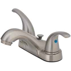 Oakbrook Collection Brushed Nickel Modern Pop-up Bathroom Sink Faucet 4 in.