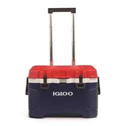 Trailmate Blue/Red/White 52 qt Roller Cooler