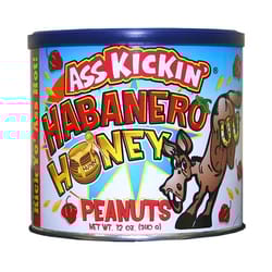 Ass Kickin Habanero Honey Peanuts 12 oz Canister