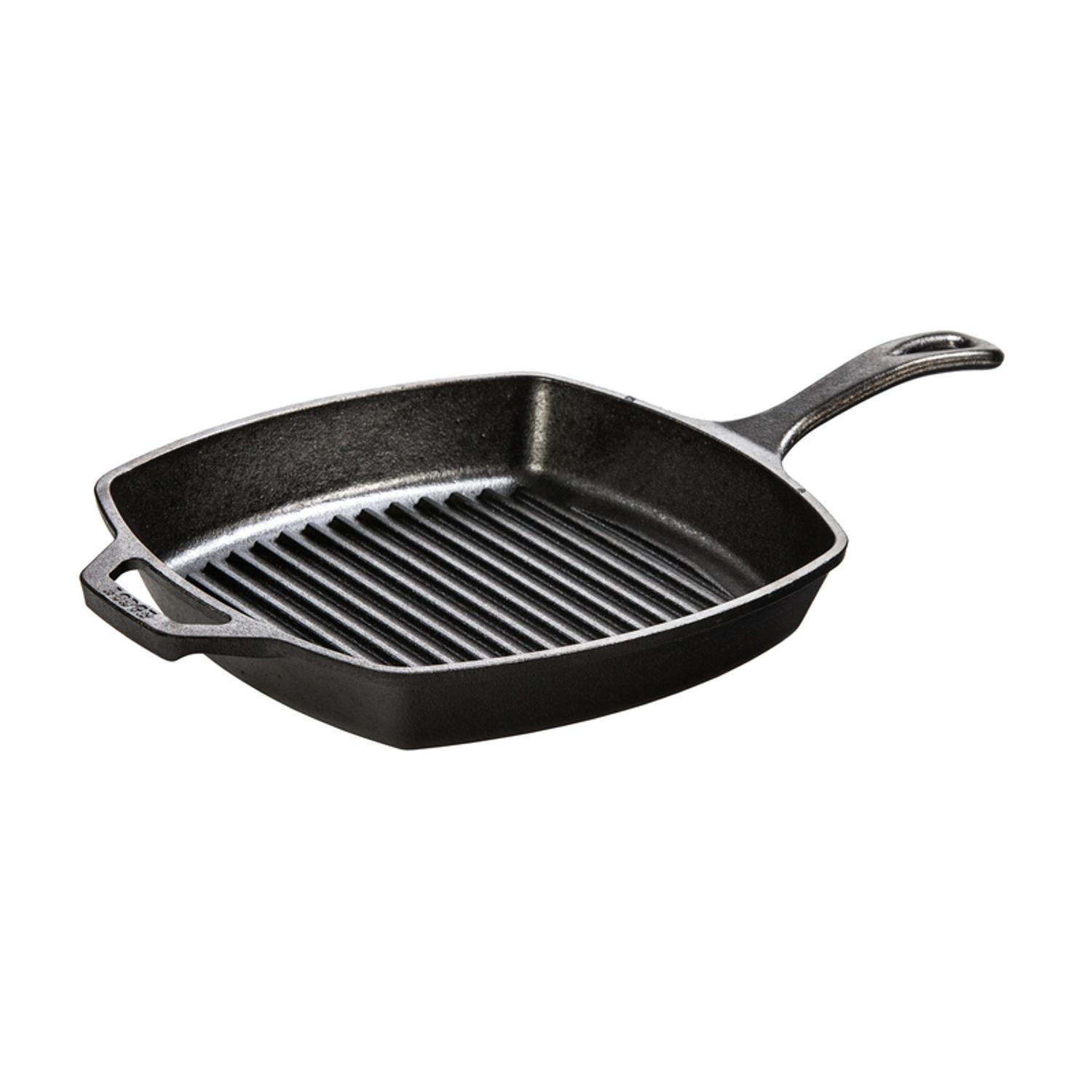 Lodge 10.5" Cast Iron Grill Pan, L8SGP3 - Thumbnail 3