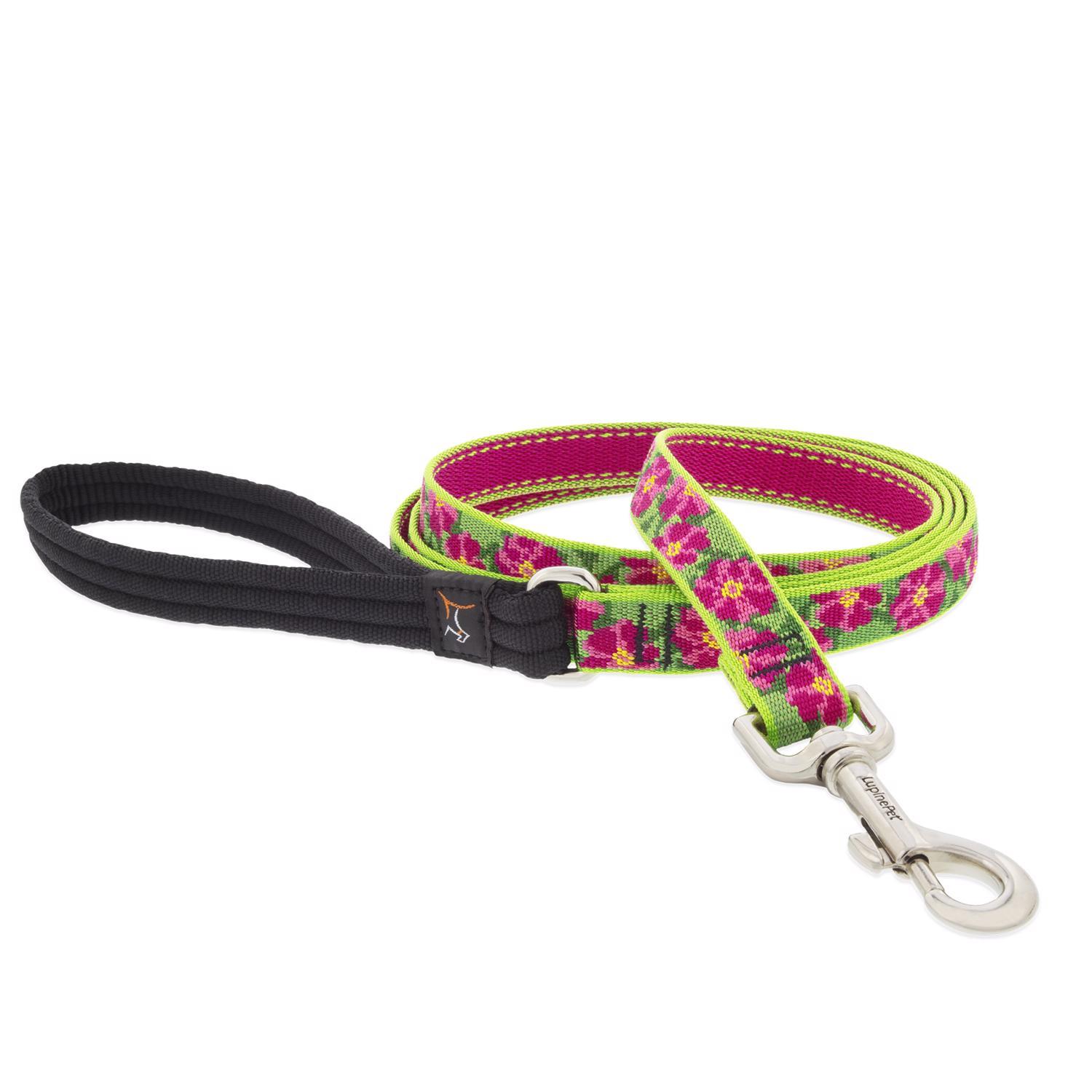LupinePet Original Multicolored Petunias Nylon Dog Leash Mfr