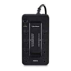 CyberPower 5 ft. L 8 outlets Battery Backup/Surge Protector Black 890 J