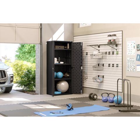 Suncast Cabinet 72 in. H X 30 in. W X 20.25 in. D Black Resin 2