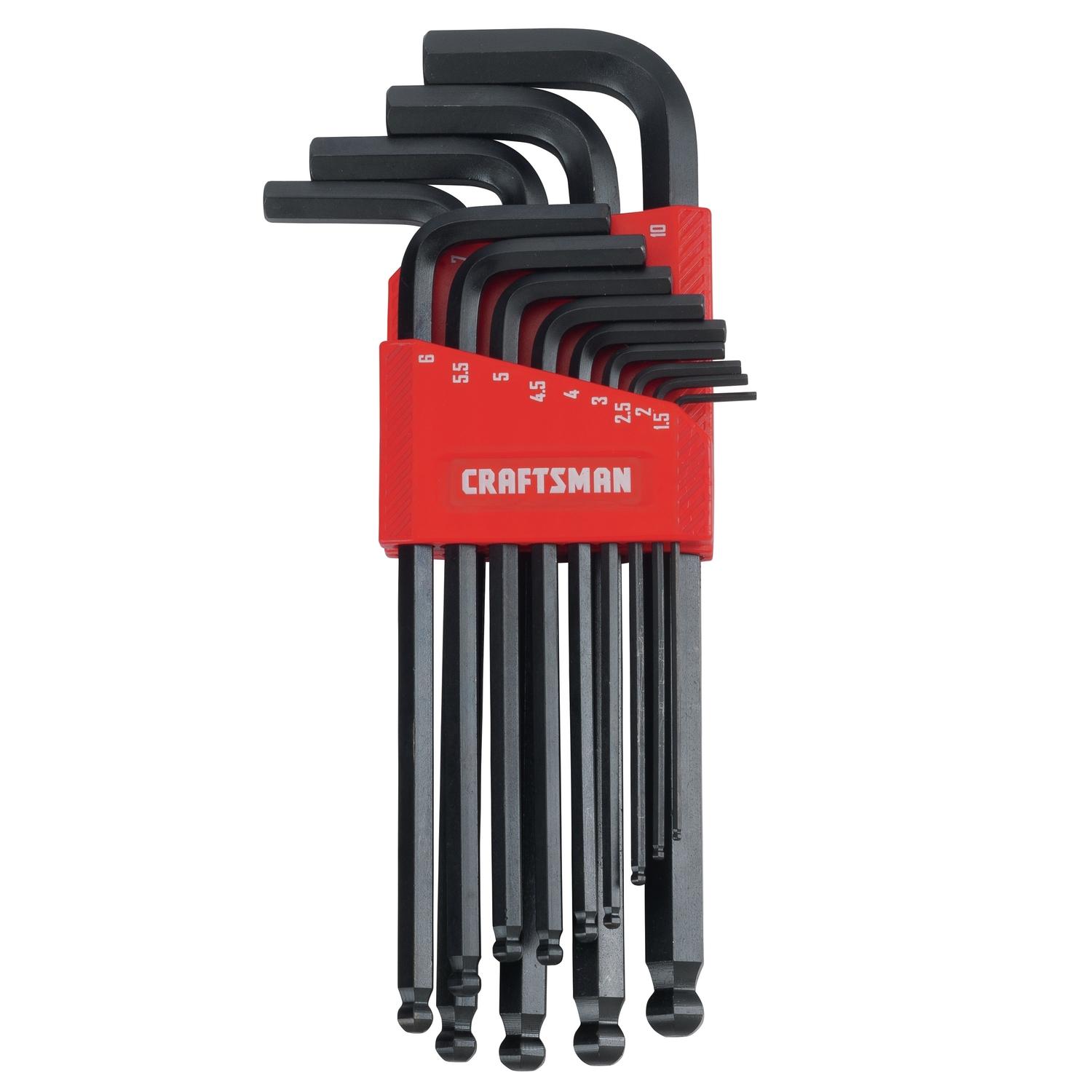 Craftsman Assorted Metric Long and Short Arm Ball End Hex Key Set