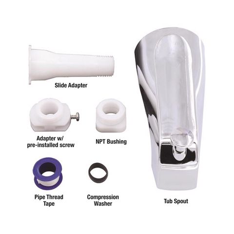 MOEN 7-inch Spout with IPS Connection in Chrome | The Home Depot Canada