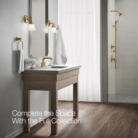 Kohler Envelu Vibrant Brushed Moderne Brass Modern Centerset