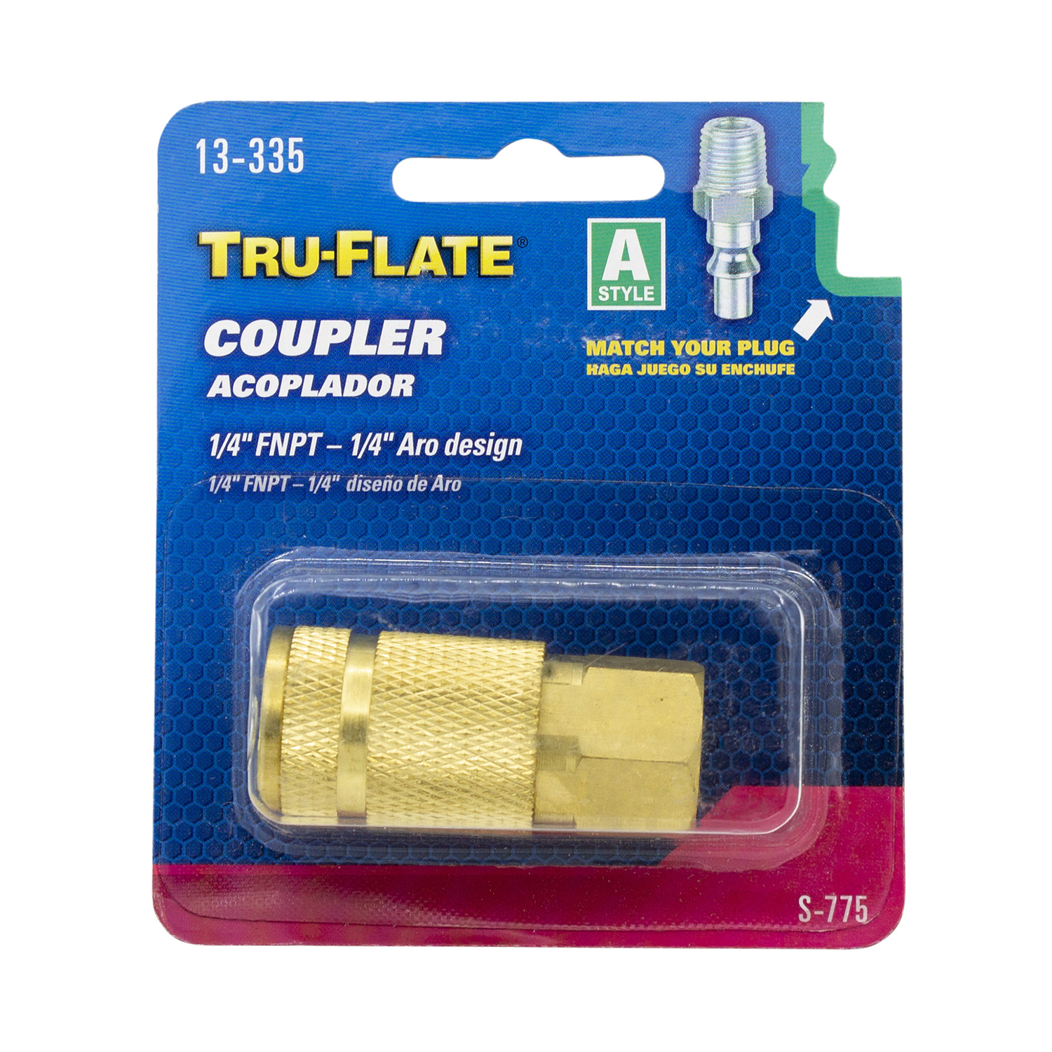 T2F-13335 0.25 in. Quick Change Coupler C38B Aro, Brass