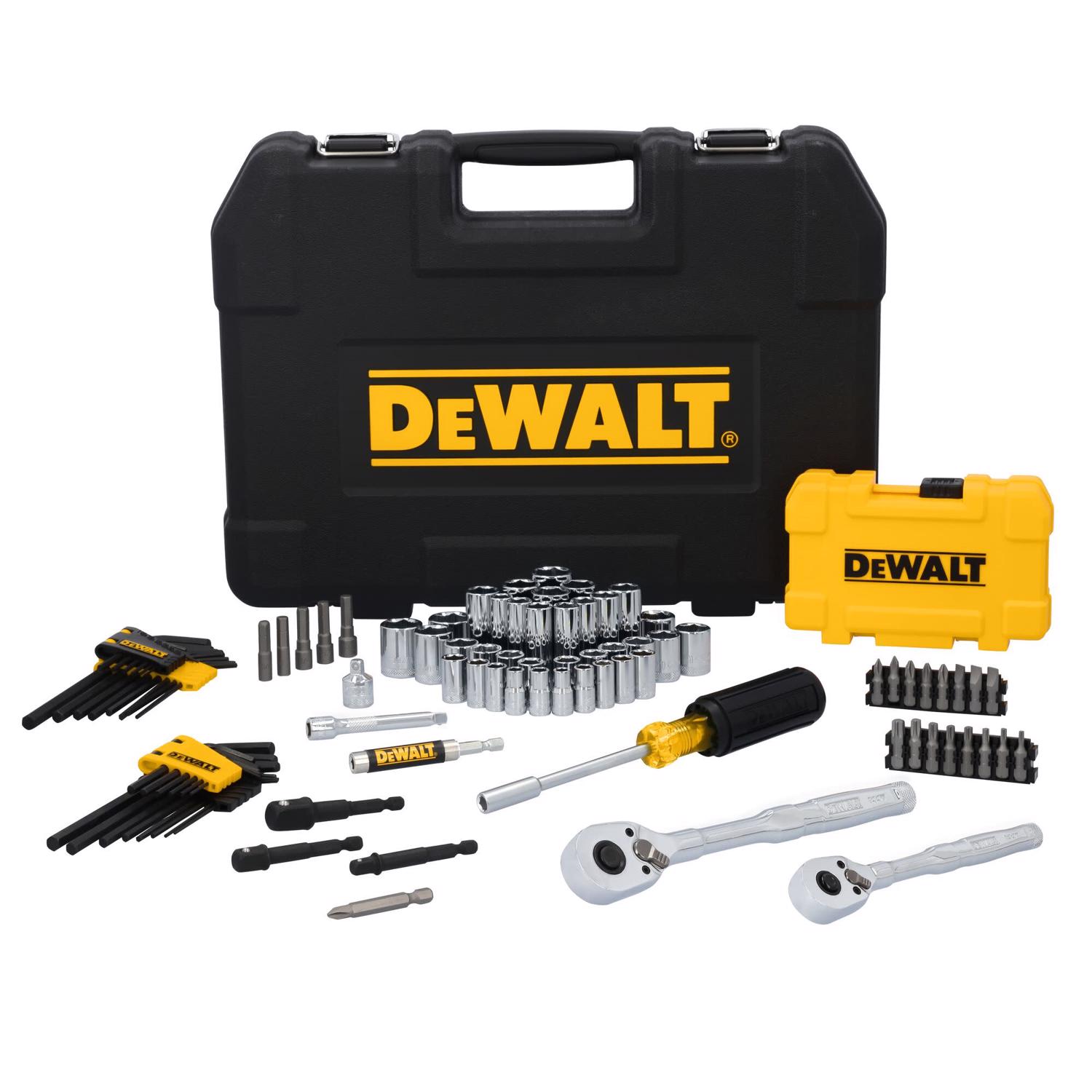 DeWalt ToughSeries 1/4 and 3/8 in. drive Metric/SAE Mechanic's Tool Set 96 pc