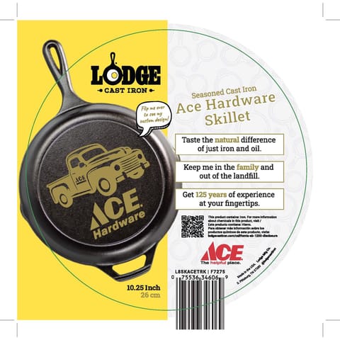 Lodge Cast Iron Skillet 10 in. Black Mfr# L8SKACETRK - Ace Hardware
