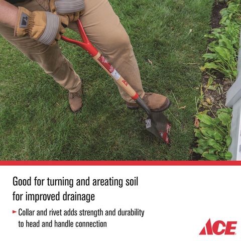 Ace 41.5 in. Steel Garden Spade Wood Handle Mfr# 70033 - Ace Hardware