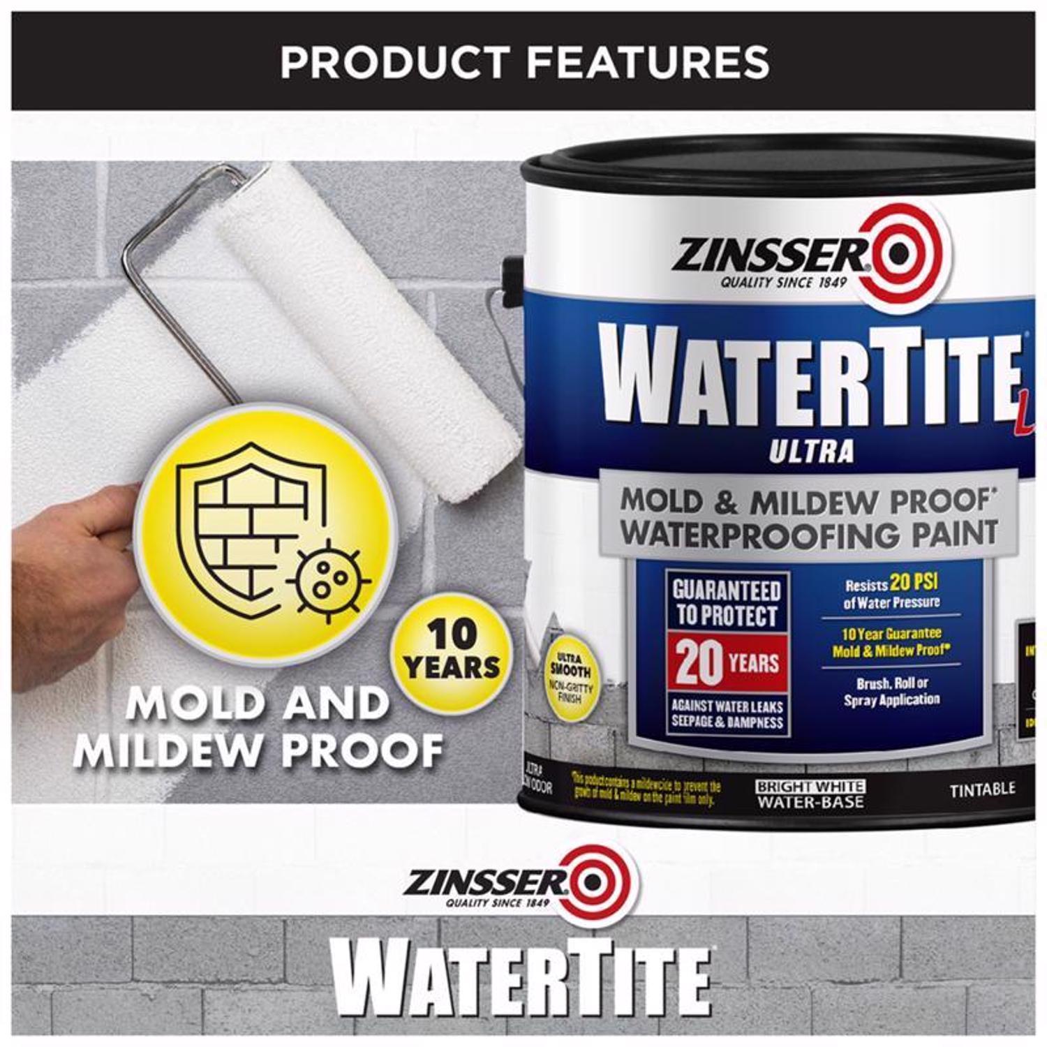 Zinsser WaterTite-LX White Water-Based Styrene Acrylic Copolymer