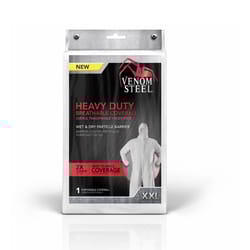 Venom Steel Unisex Microporous Bi-Laminate Coveralls White XXL 1 pk